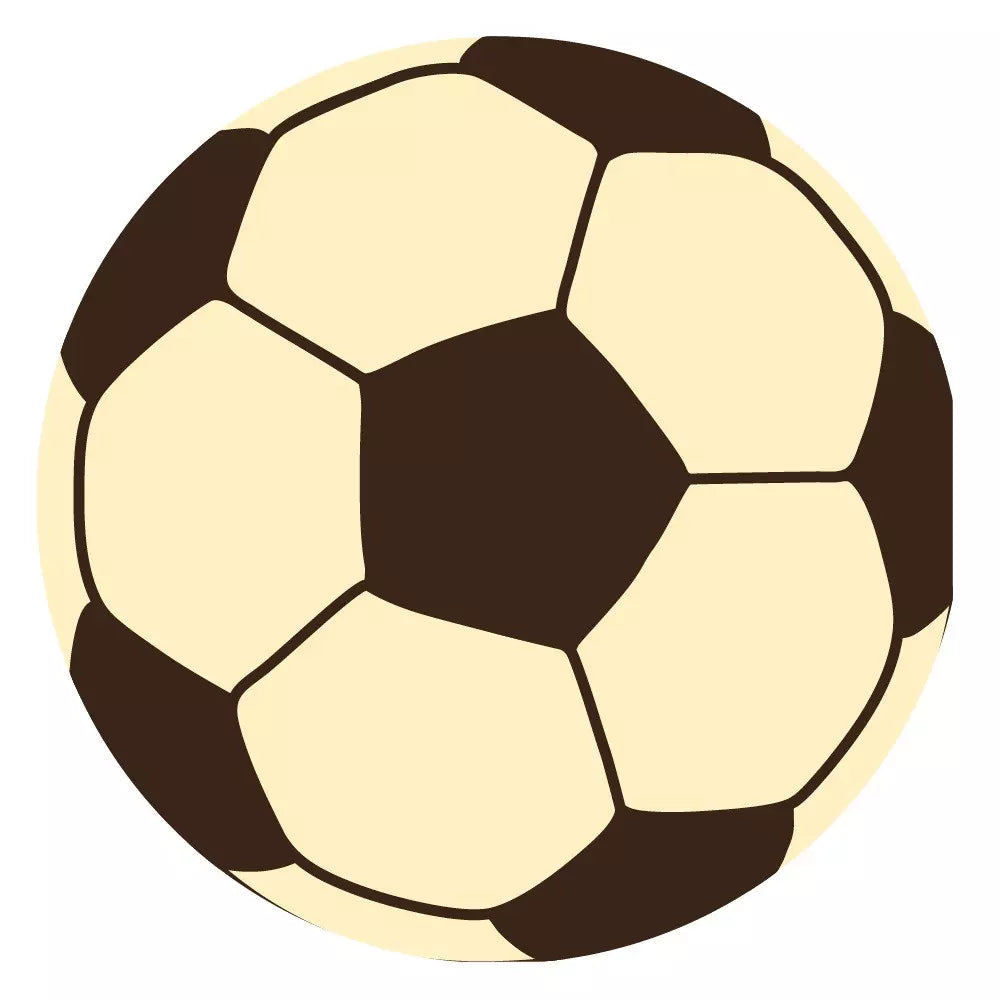 Voetbalschildje chocolade Ø25mm-10stuks