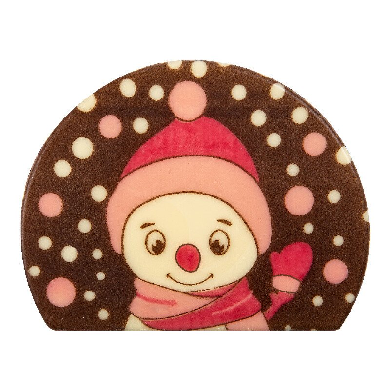 Chocolade zijkant buche-sneeuwman