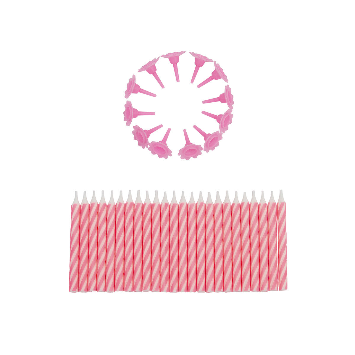 kaarsjes met houders Roze 24st