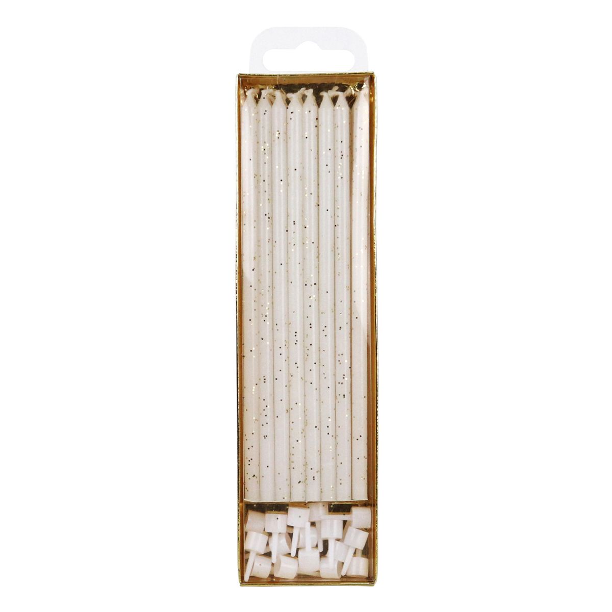 PME EXTRA TALL CANDLES GLITTER 18CM PK/16