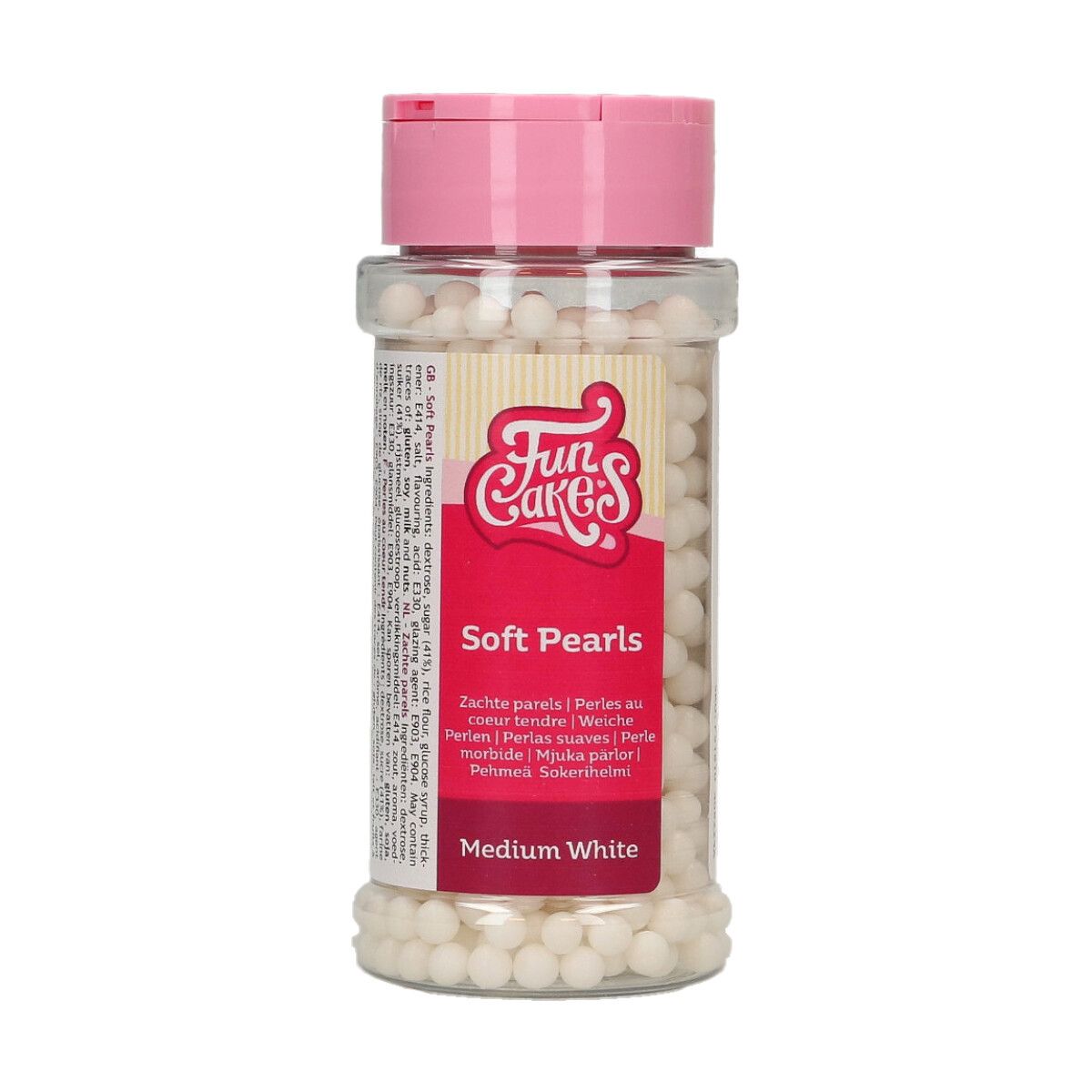 FUNCAKES ZACHTE PARELS MEDIUM WIT 60 G