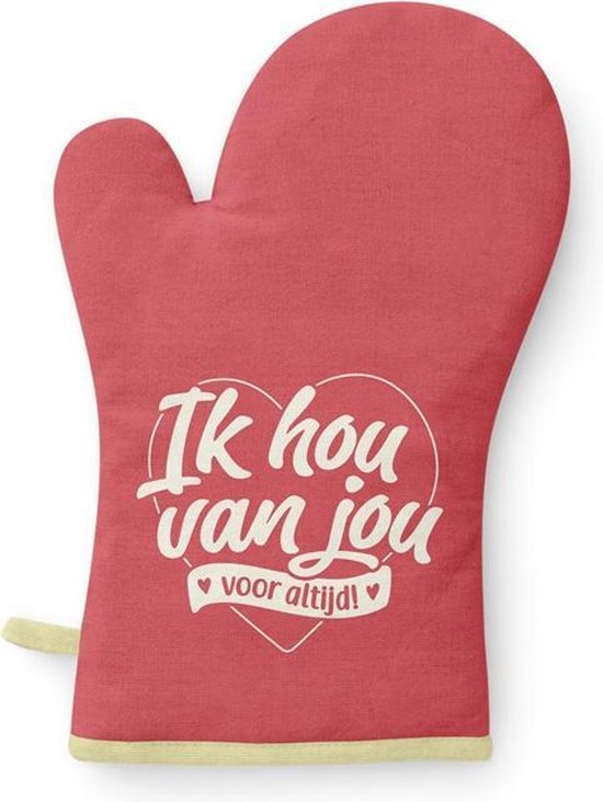 Ovenhandschoen Ik hou van jou voor altijd