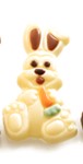 Chocolade konijntjes wit -5stuks
