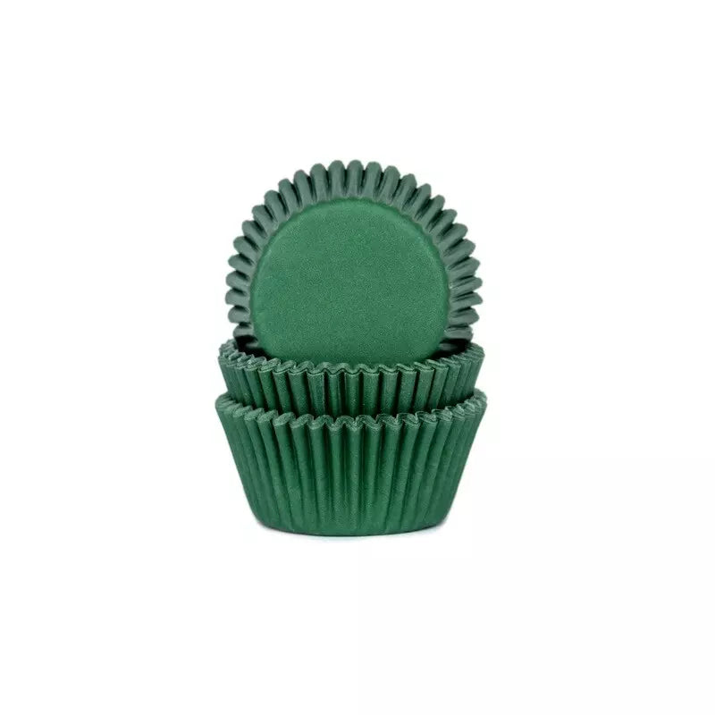 Cupcake Cups MINI Donker Groen 35x23mm. 60st.