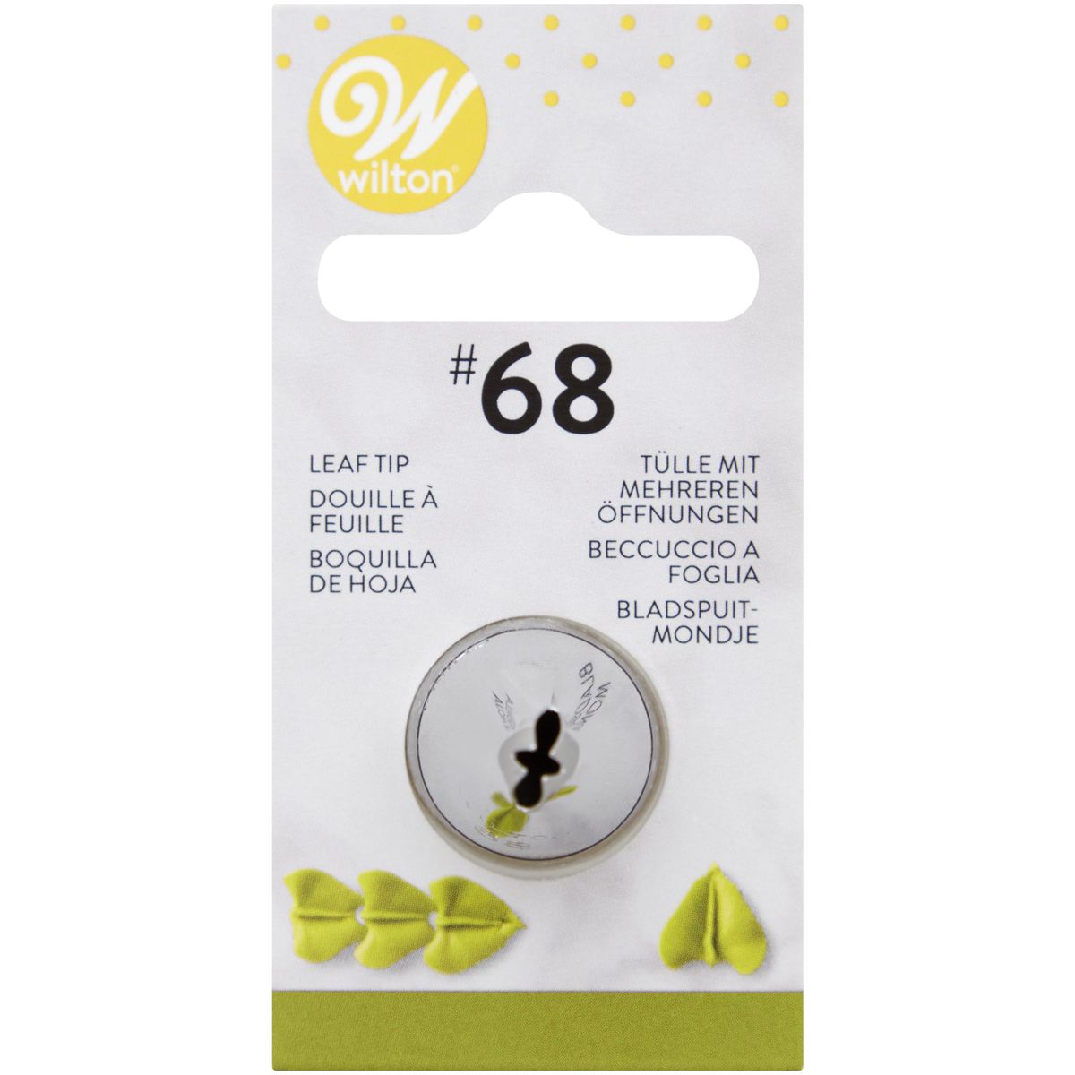 WILTON DECORATING TIP #068 LEAF CARDED