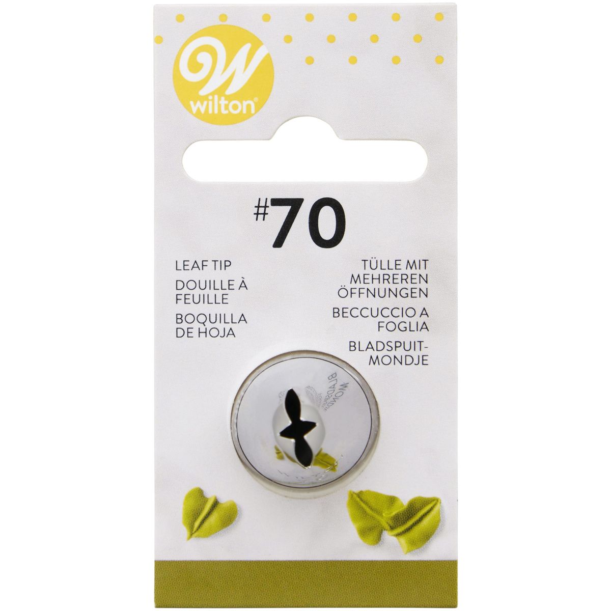 WILTON DECORATING TIP #070 LEAF CARDED