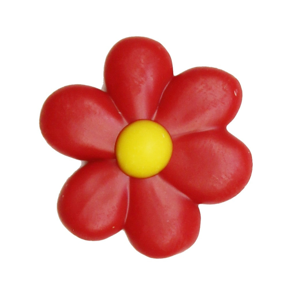 Chocoladedecoratie Mini Bloem Rood 15 stuks