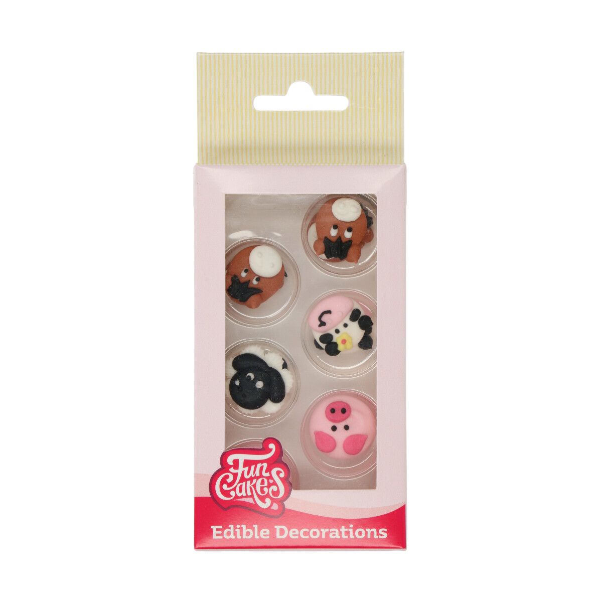 FUNCAKES SUIKERDECORATIE BOERDERIJ DIEREN SET/12