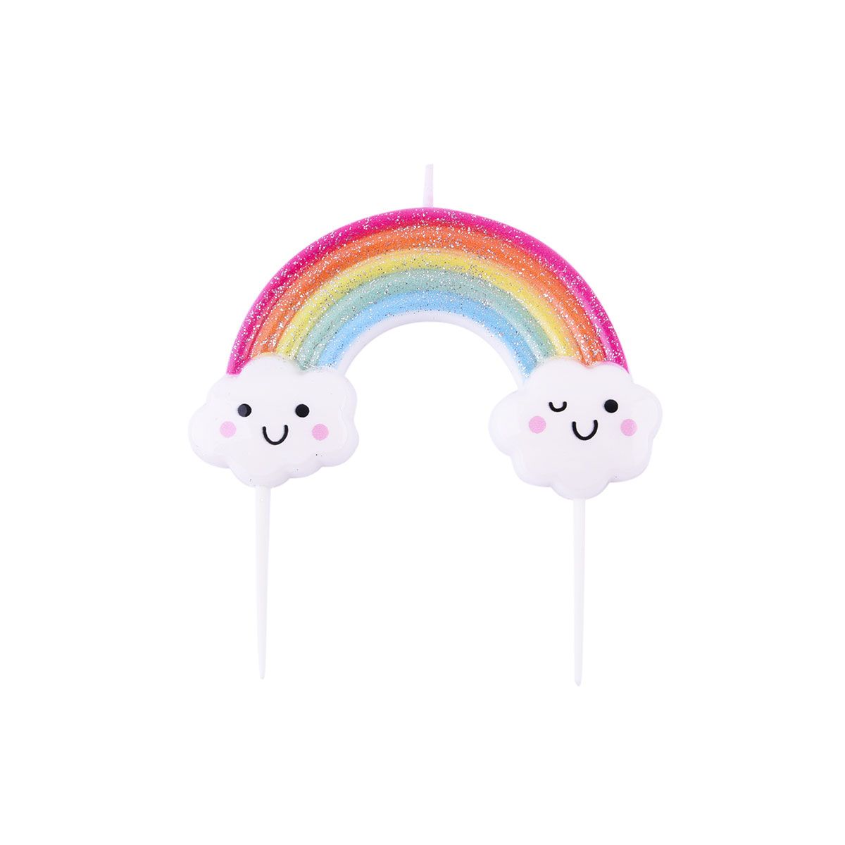 Candle Topper - Glitter Rainbow
