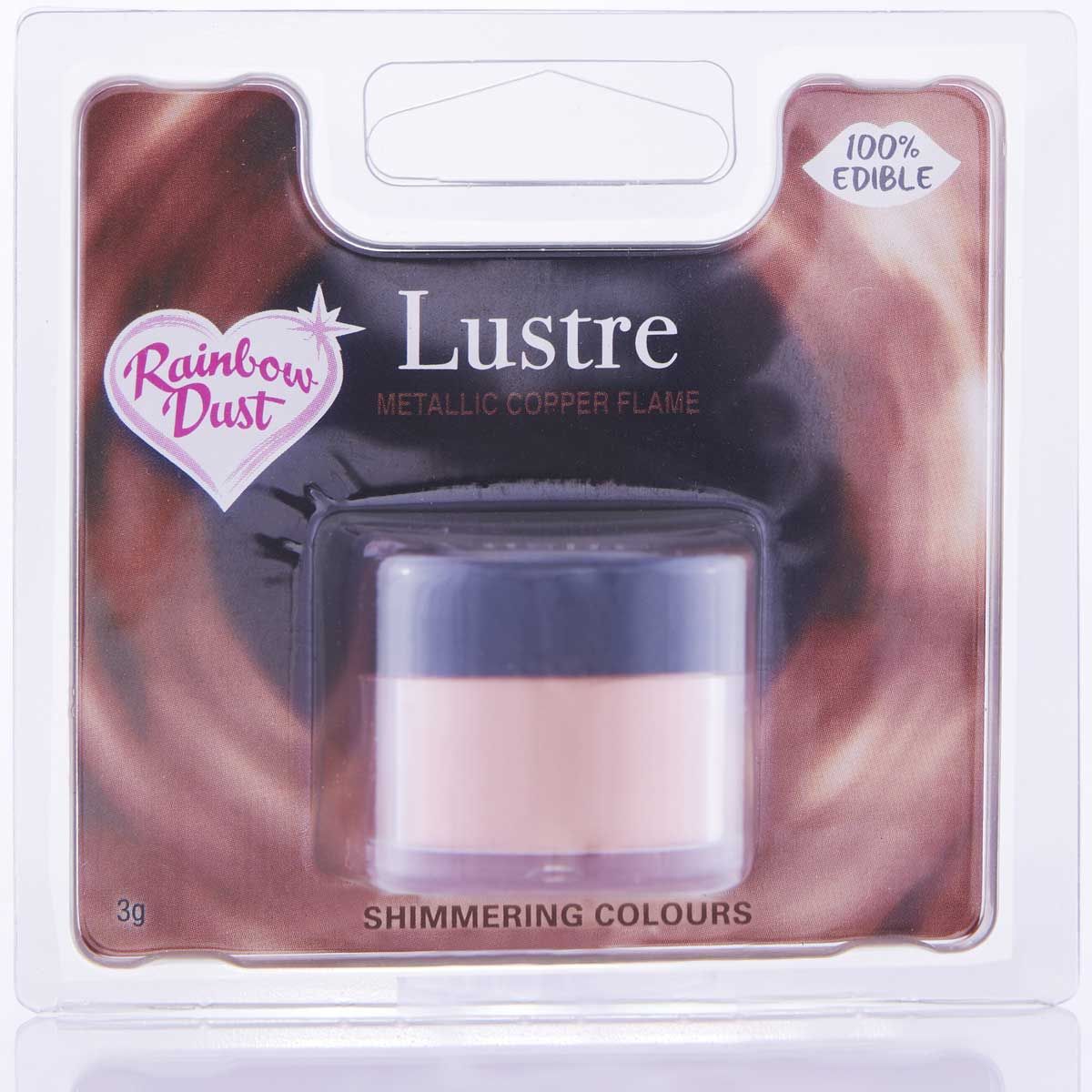 RD EETBARE ZIJDEPOEDER - METALLIC COPPER FLAME