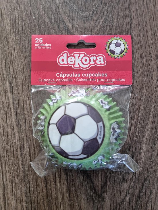 VOETBAL Baking cups 25 stuks