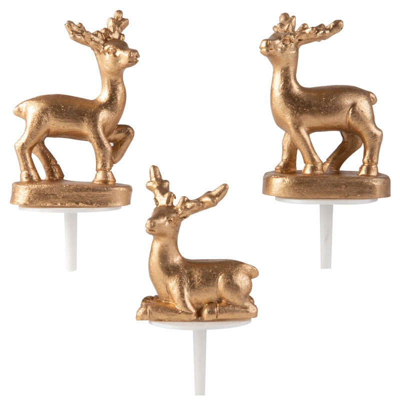 Rendieren goud polyresin 4 cm