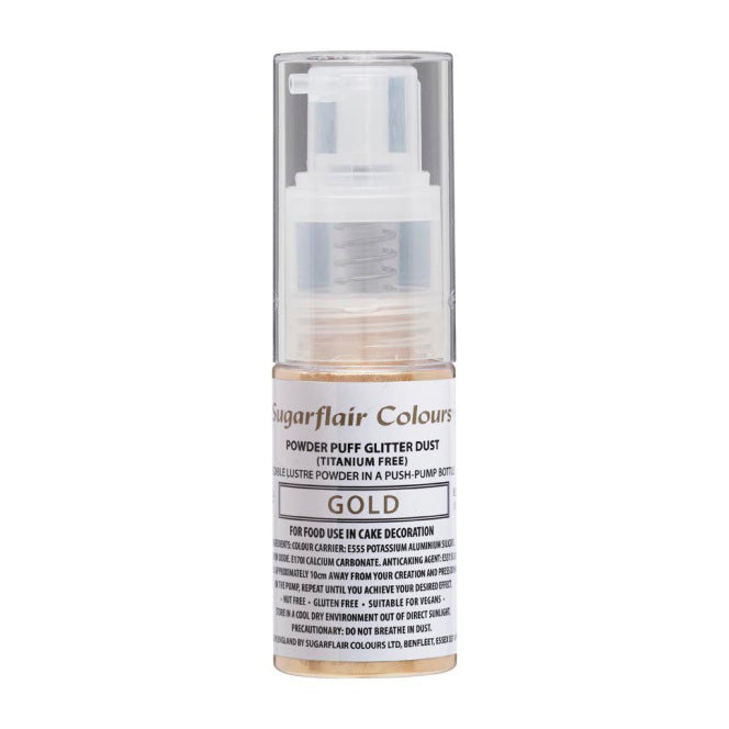 Goud Glitter Poeder Spray - Sugarflair
