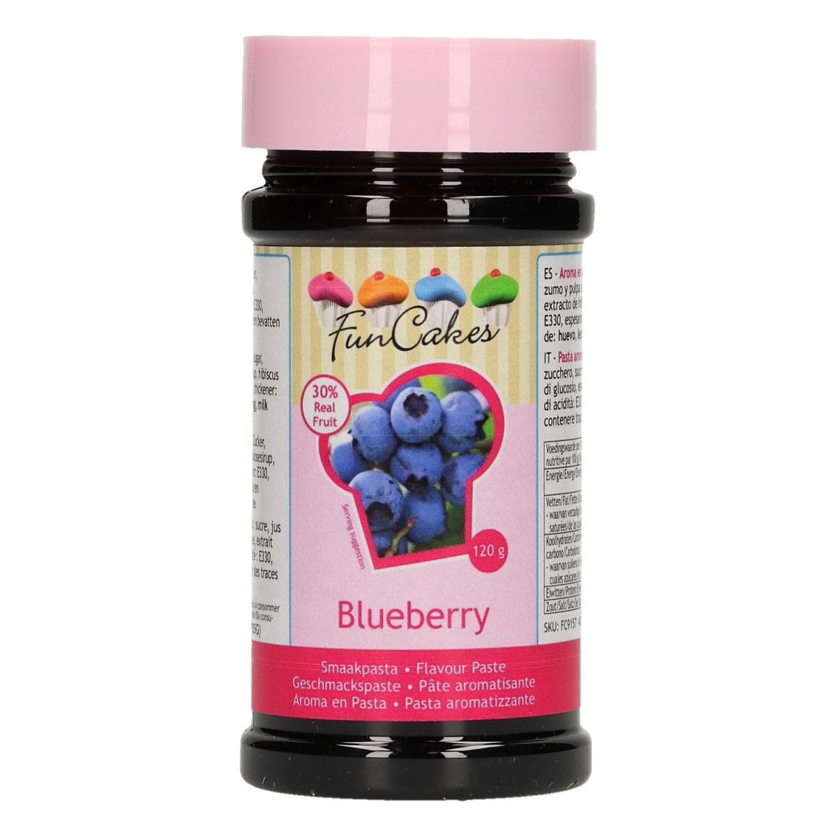 Funcakes smaakpasta-bosbessen 120G