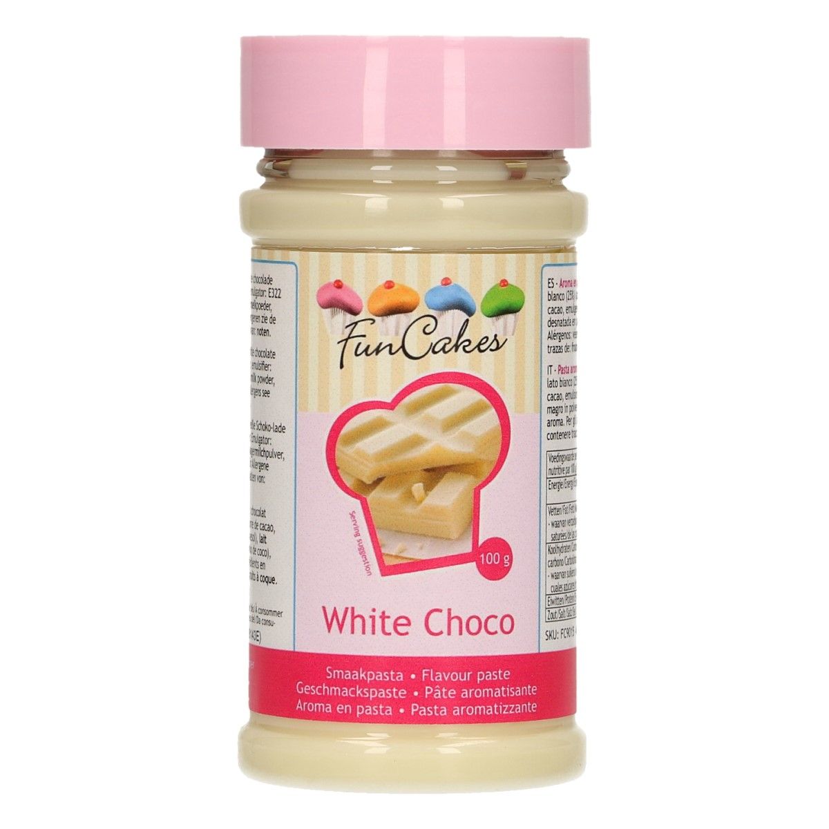 Funcakes smaakpasta white choco 100g