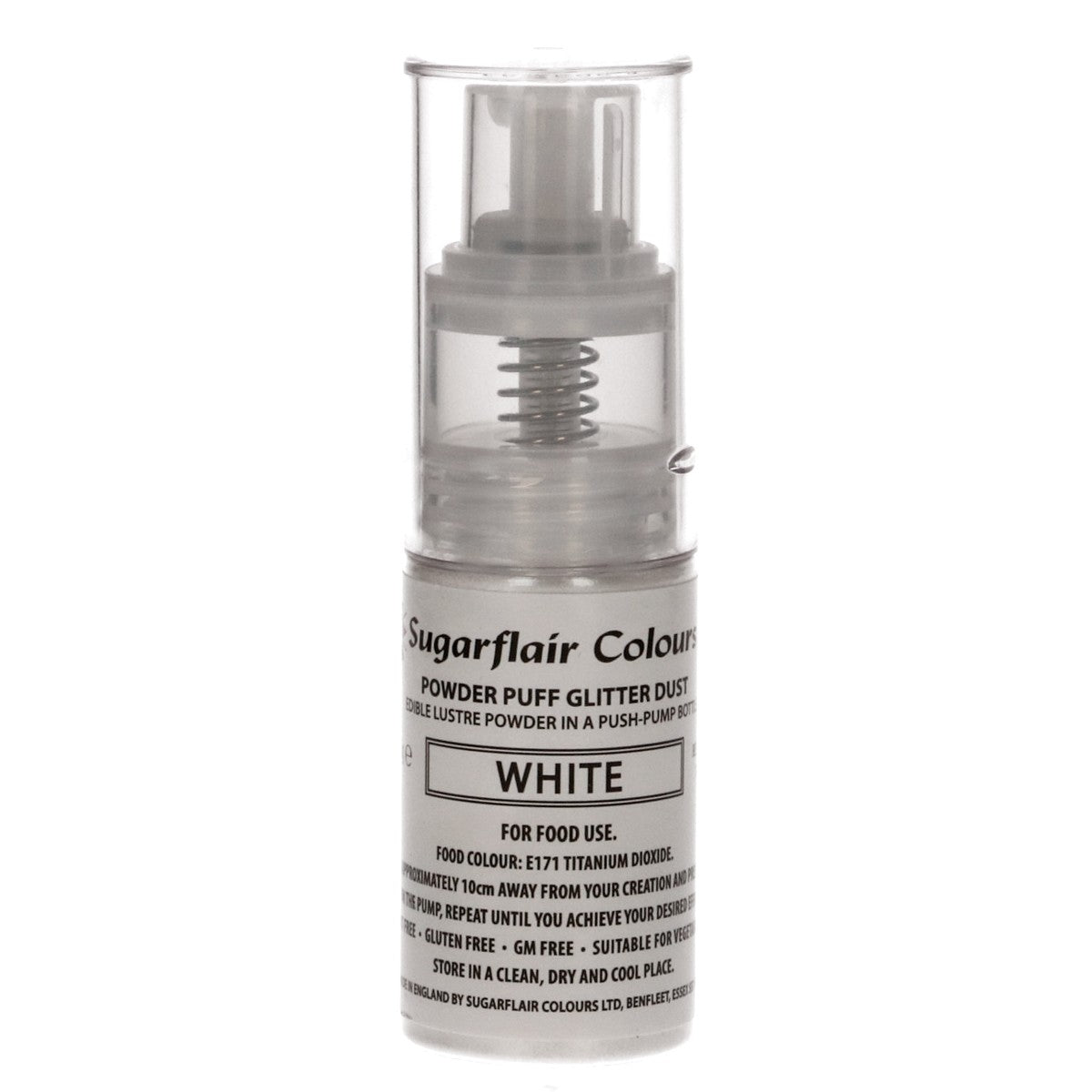 White Glitter Dust Pump Spray