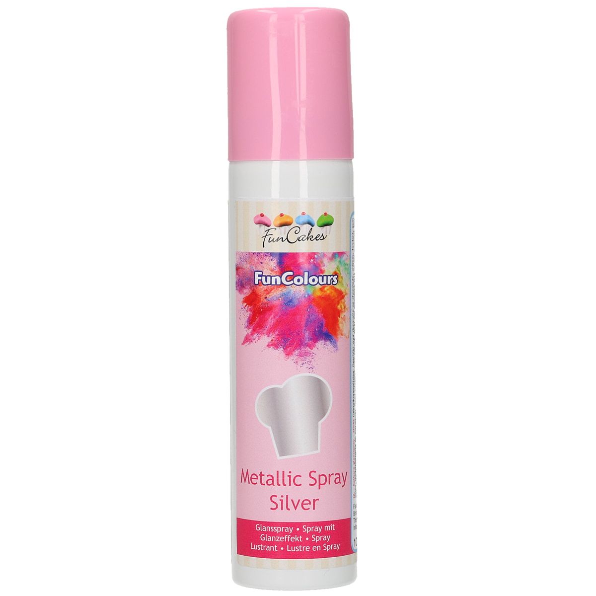Funcakes lustre spray silver