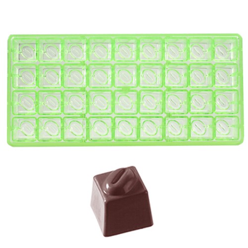 Chocolade pralinevorm-koffieboon