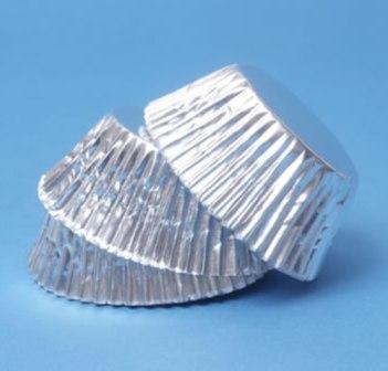 Mini Baking Cups Silver pk/45