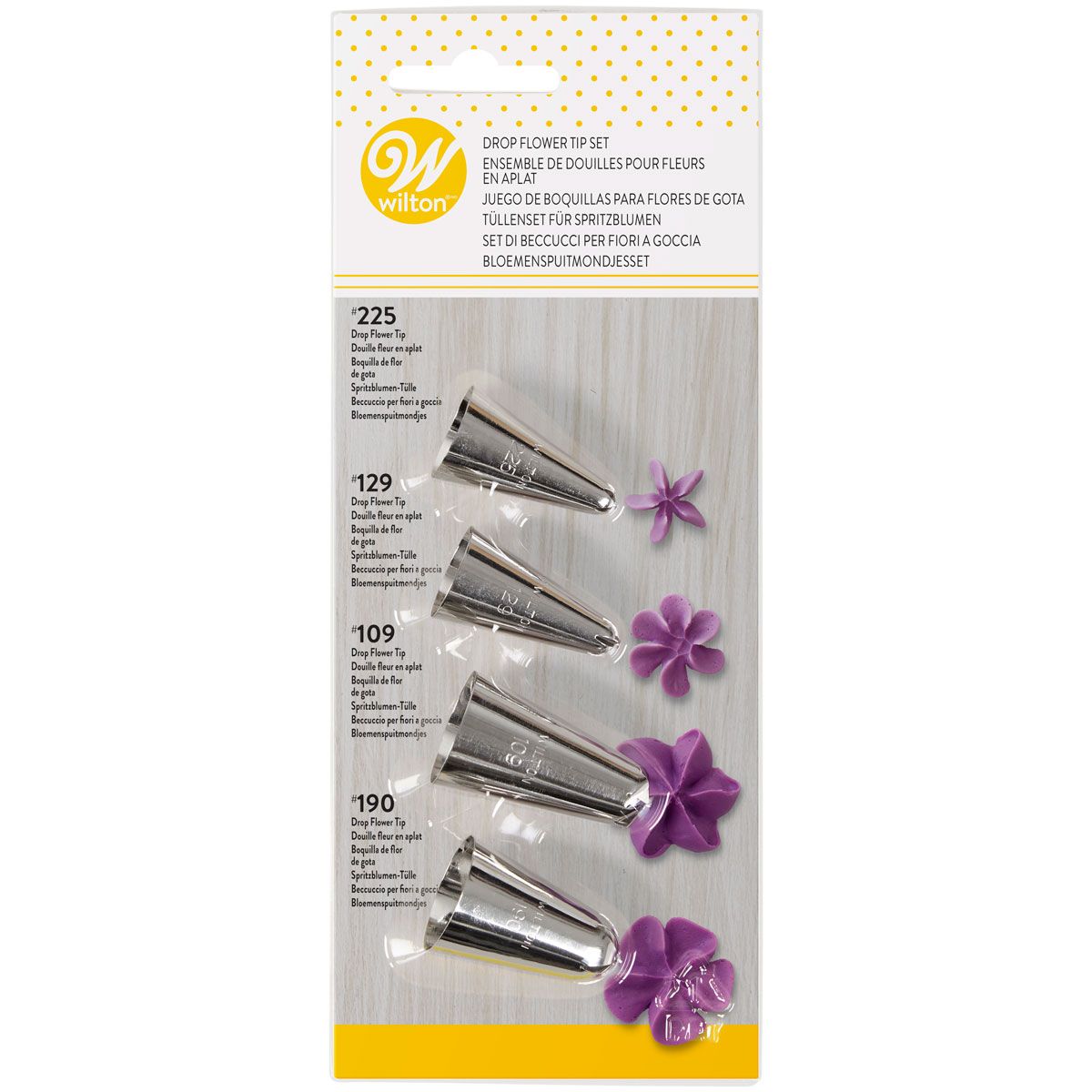 Wilton decoratie tipset drop flower nr 225,129,109,190
