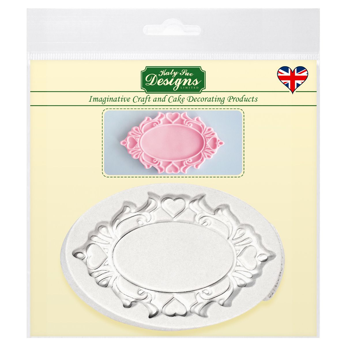 Katy sue design -siliconen mold - ovaal hearts