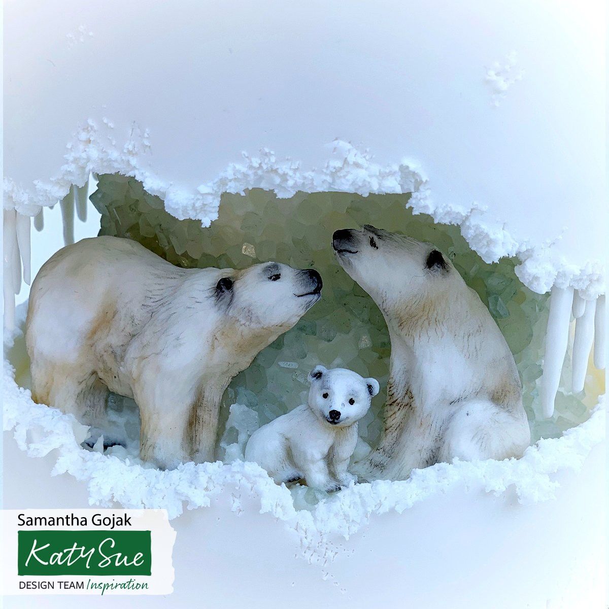 Katysue mold-polar bear family