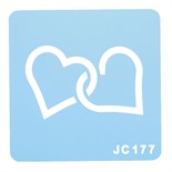 Etwined Hearts Stencil 50mm
