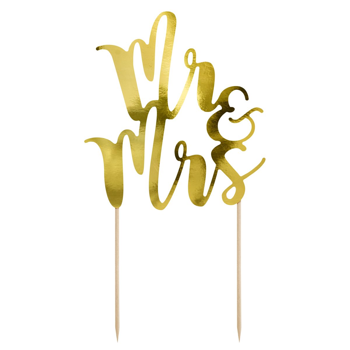 partydeco cake topper mr & mrs-goud