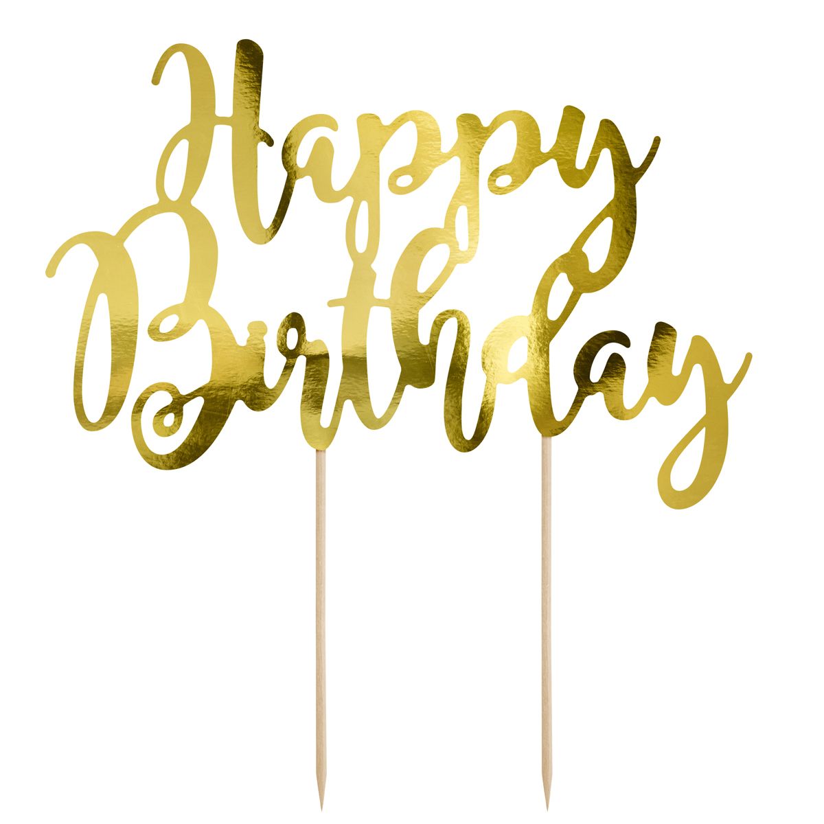 Happy Birthday topper goud