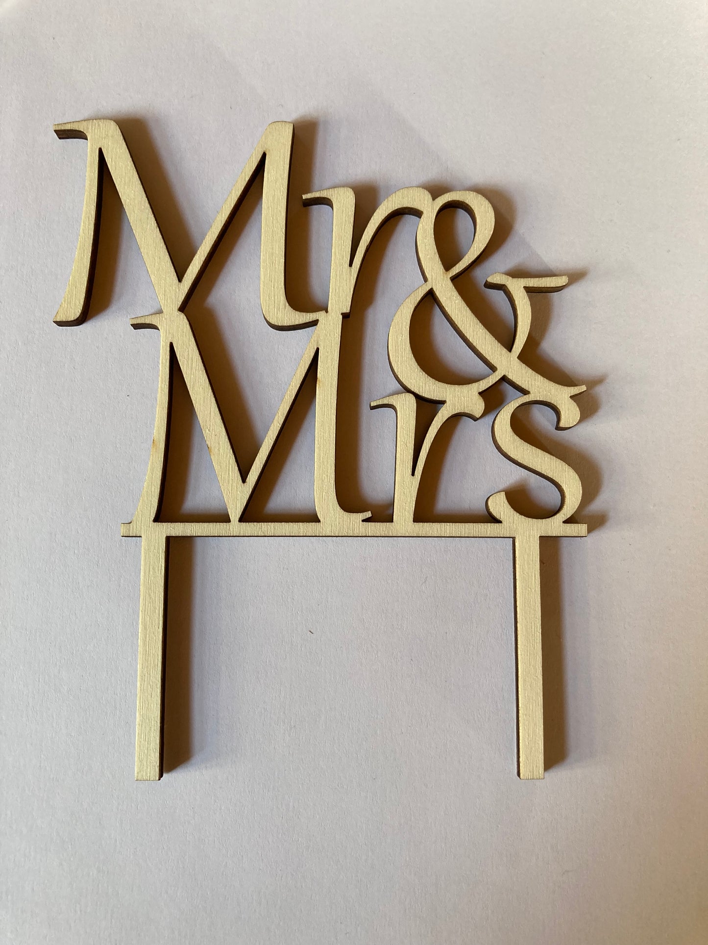 Taarttopper hout - Mr & Mrs