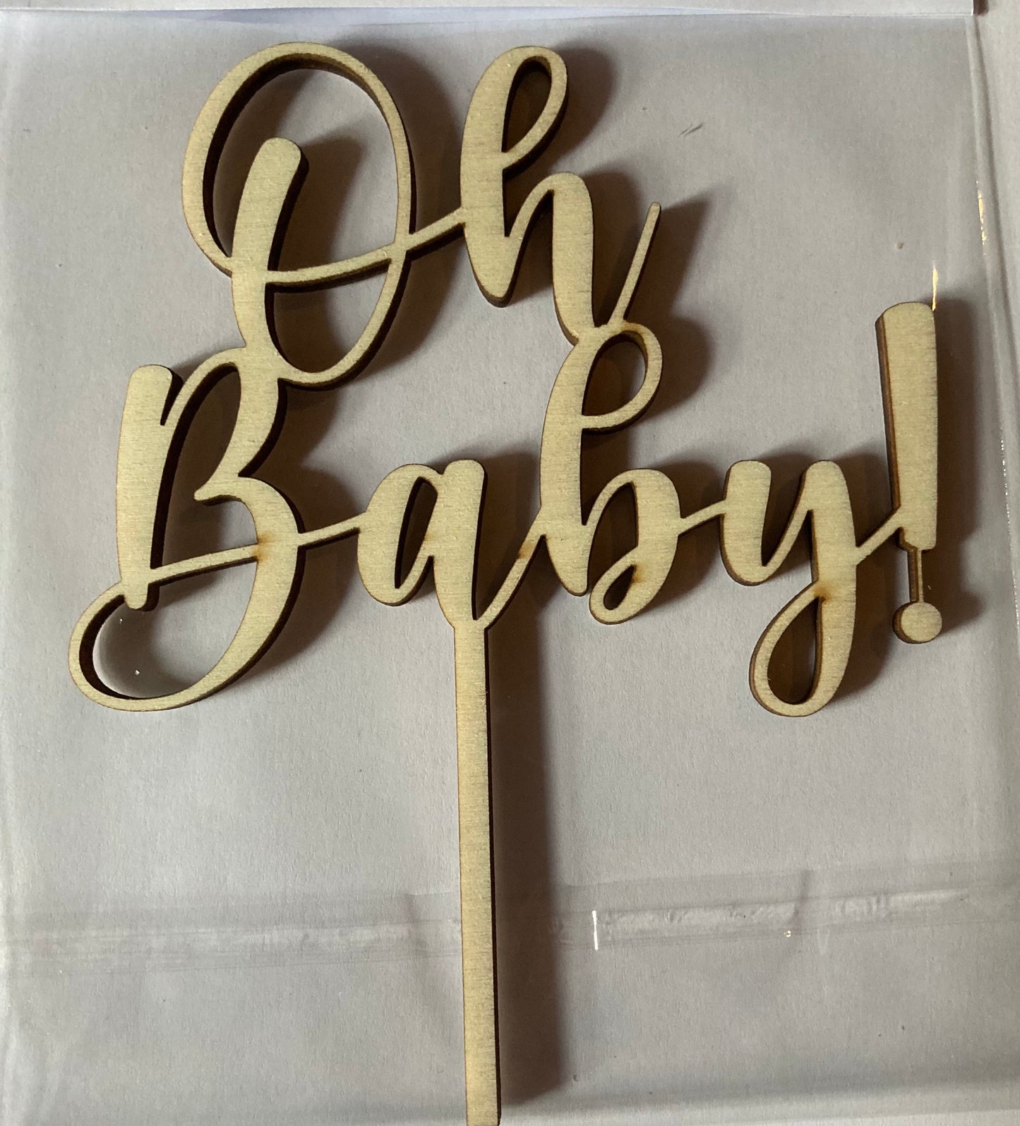 Taarttopper hout -Oh Baby!