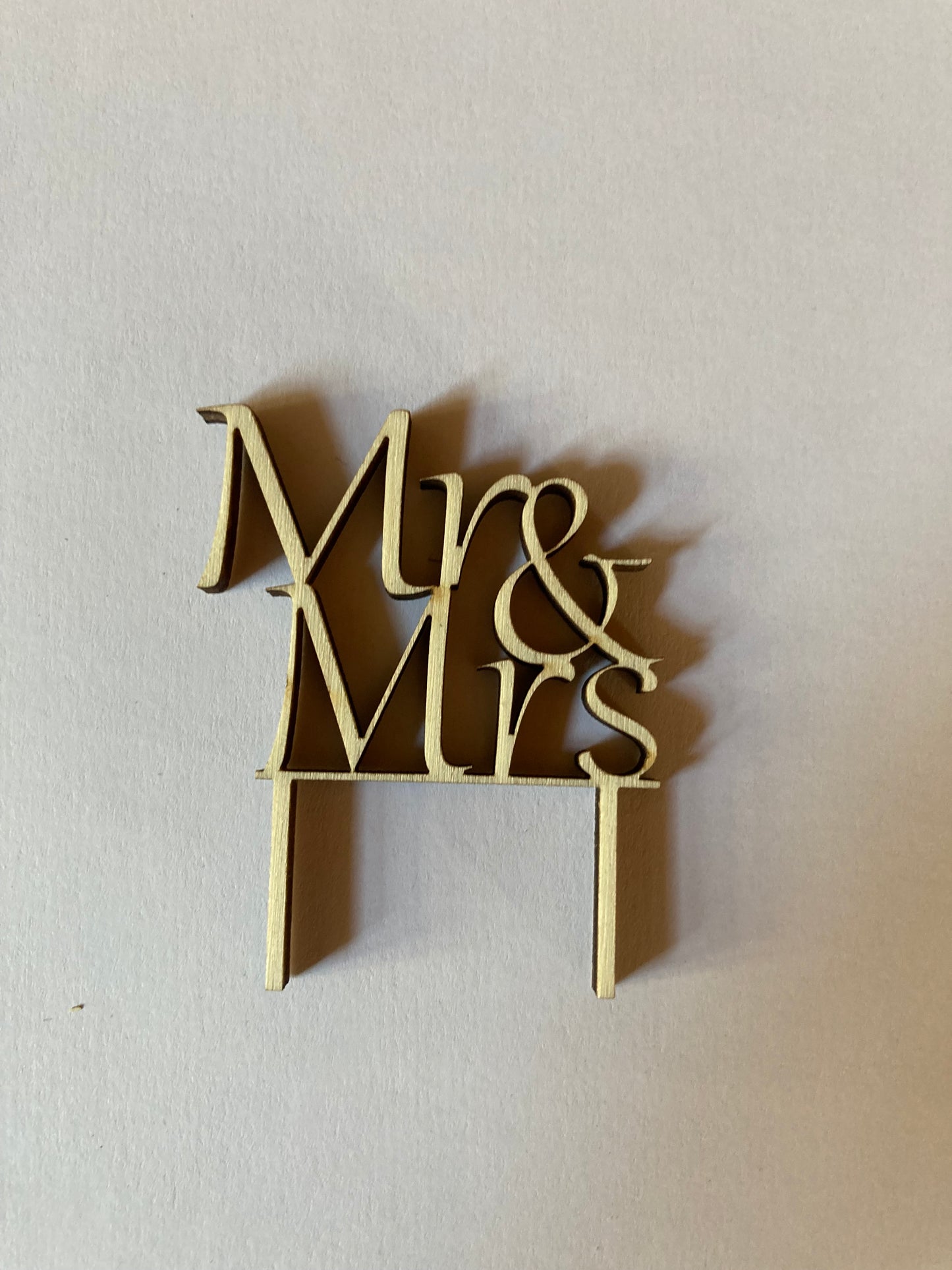 Cupcaketoppers-hout-10stuks- Mr&Mrs