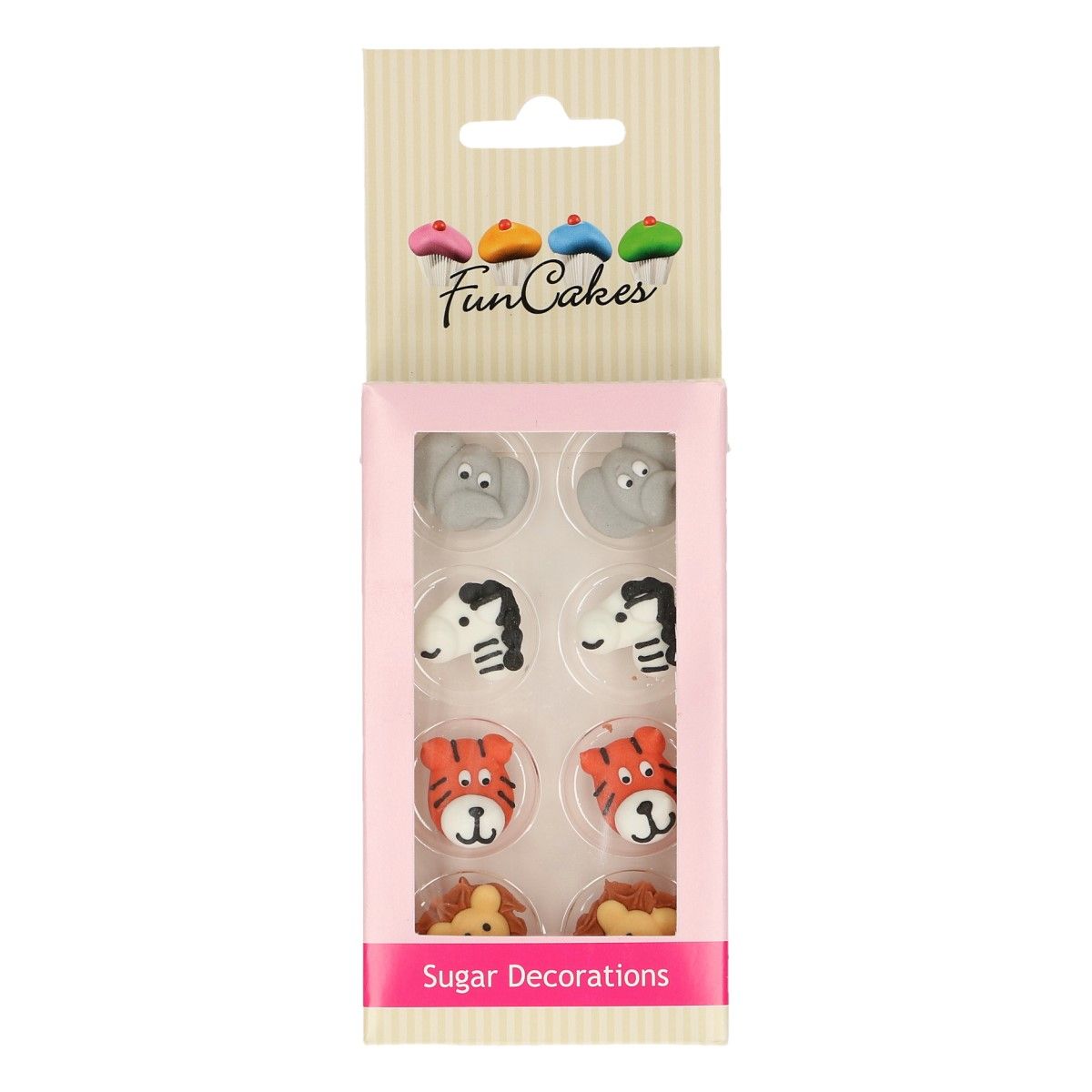funcakes suikerdecoratie safaridiertjes( 8stuks)