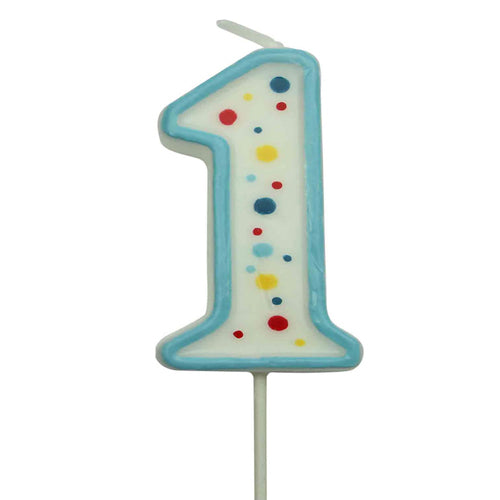 Number 1 Candle Blue