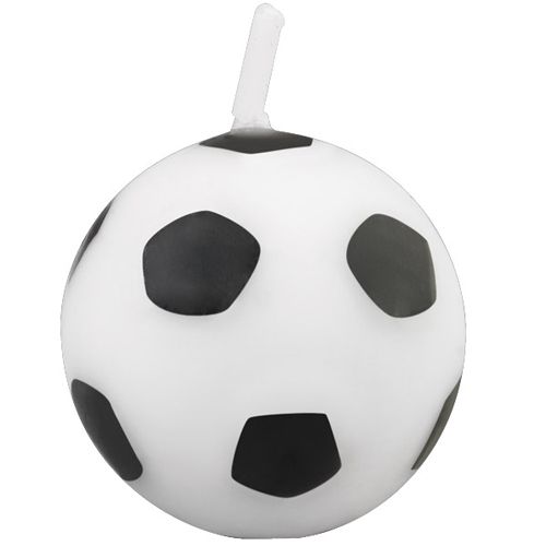voetbal kaarsje 6 stuks