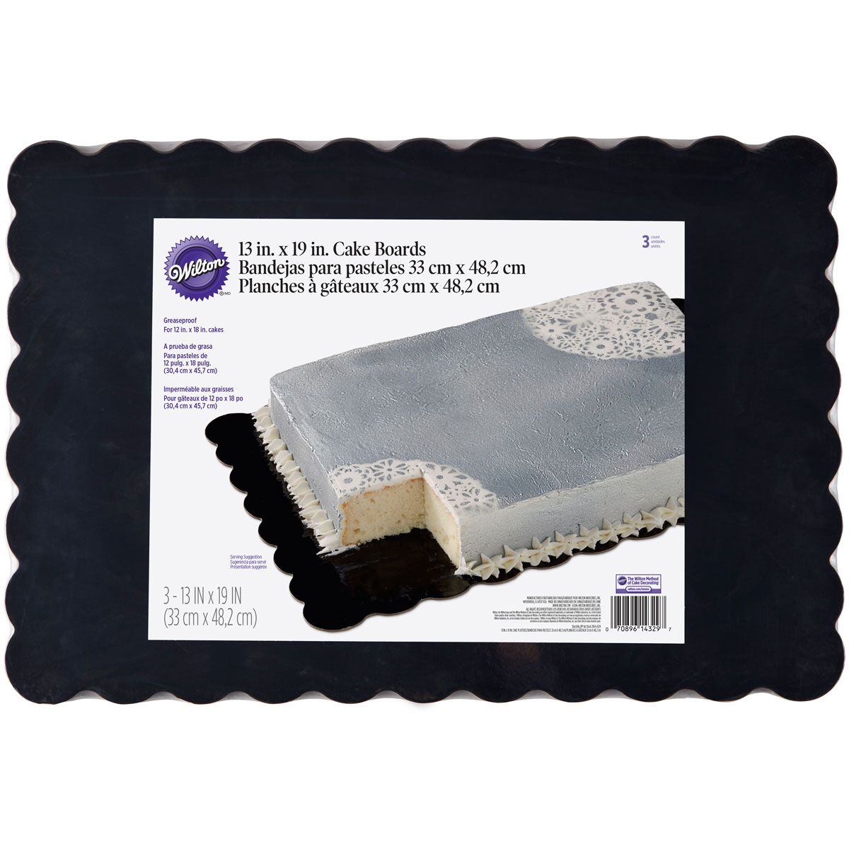 Wilton cake bord 33cm x 48,2 cm zwart