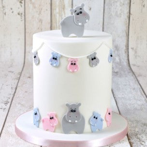 Mummy & Baby Hippo Cutter set/4