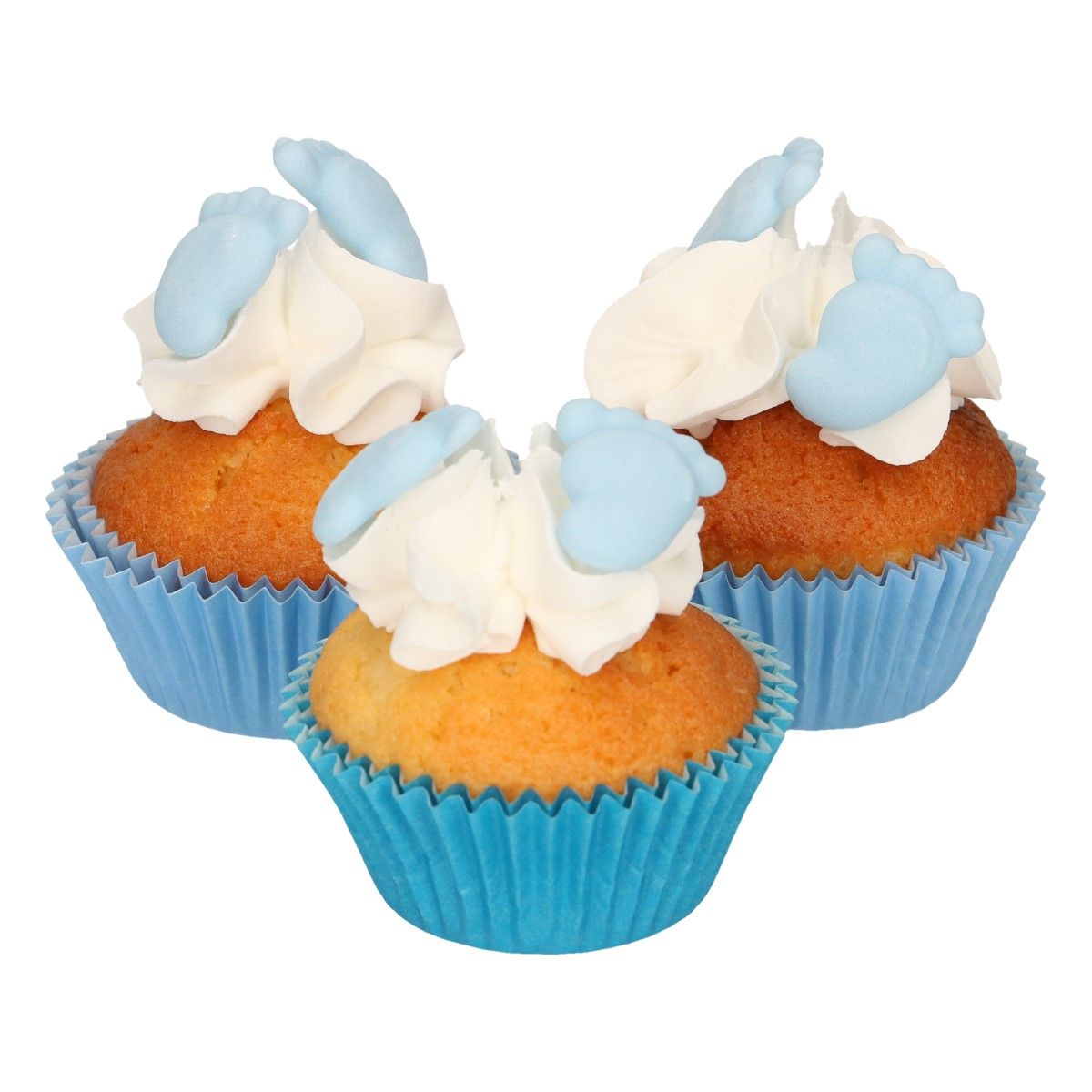Funcakes baby voetjes blauw set/16