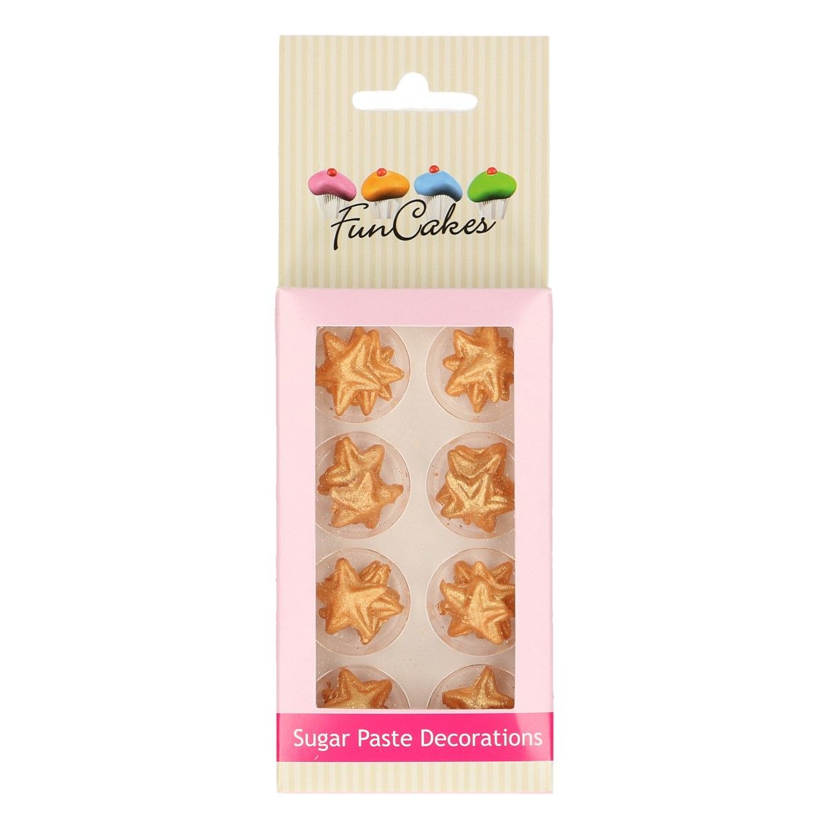 Funcakes gouden suikersterren set/24