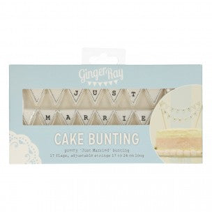 Just Married White - Ginger Ray Bunting Toppe
