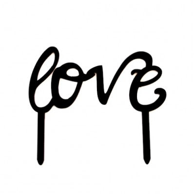 Love Acryl taarttopper