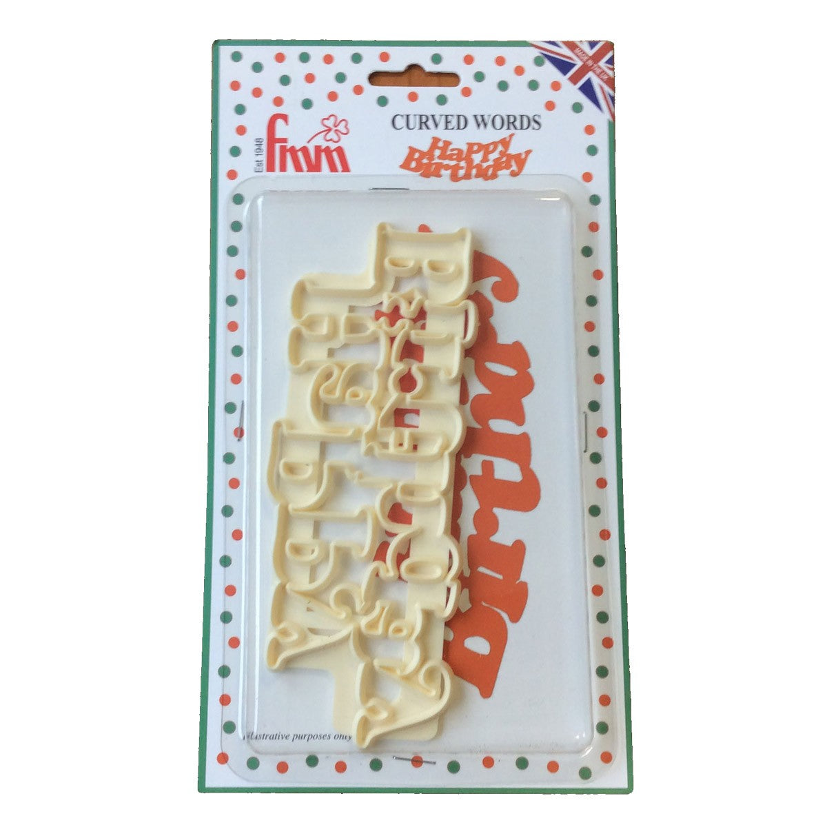 Curved Words Cutter Happy Birthday