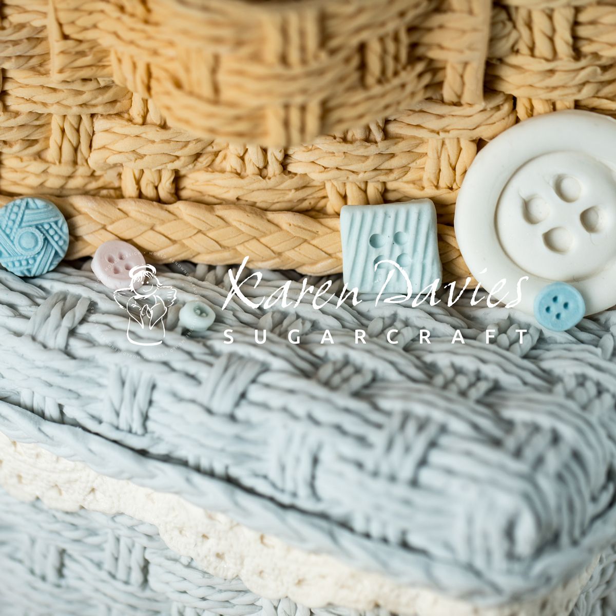 KAREN DAVIES SILICONEN MOULD _RUSTIC BASKET WEAVE