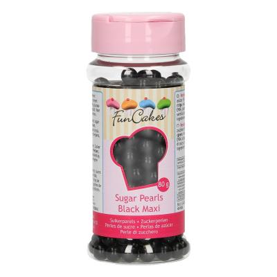 Funcakes suikerparrels 7mm- zwarte glans-80g