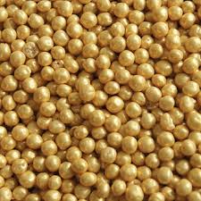 Chocolade -koekjes parels mini-wit- licht goud