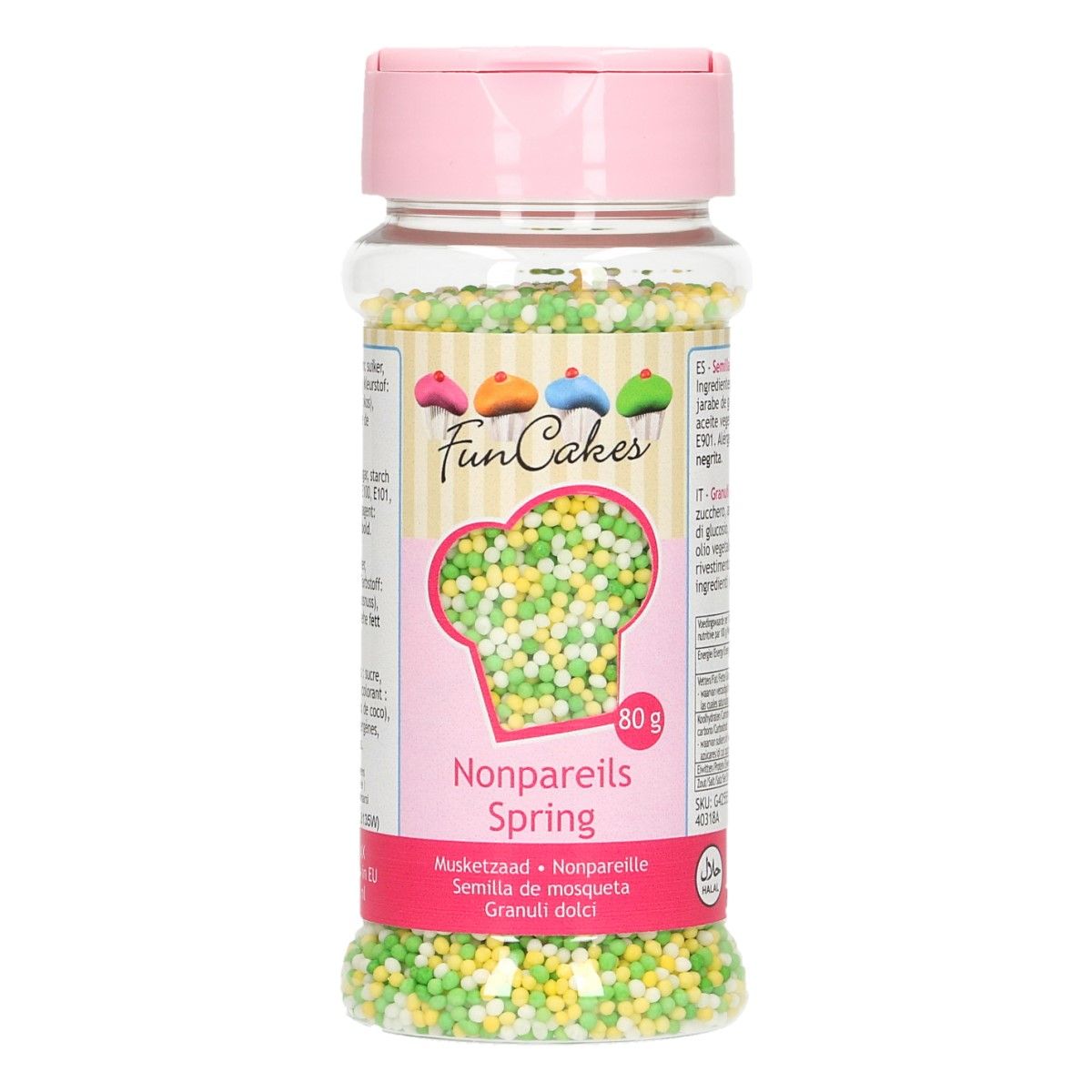 Funcakes musketzaad wit-geel-groen 80g