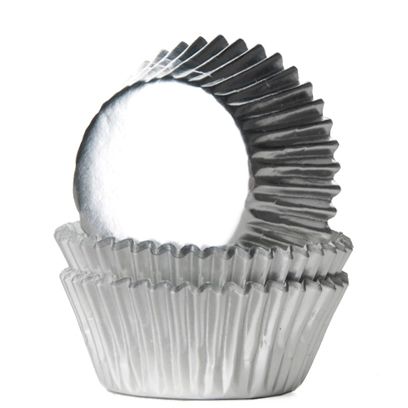 mini cupcakepapiertjes zilver 36 stuks