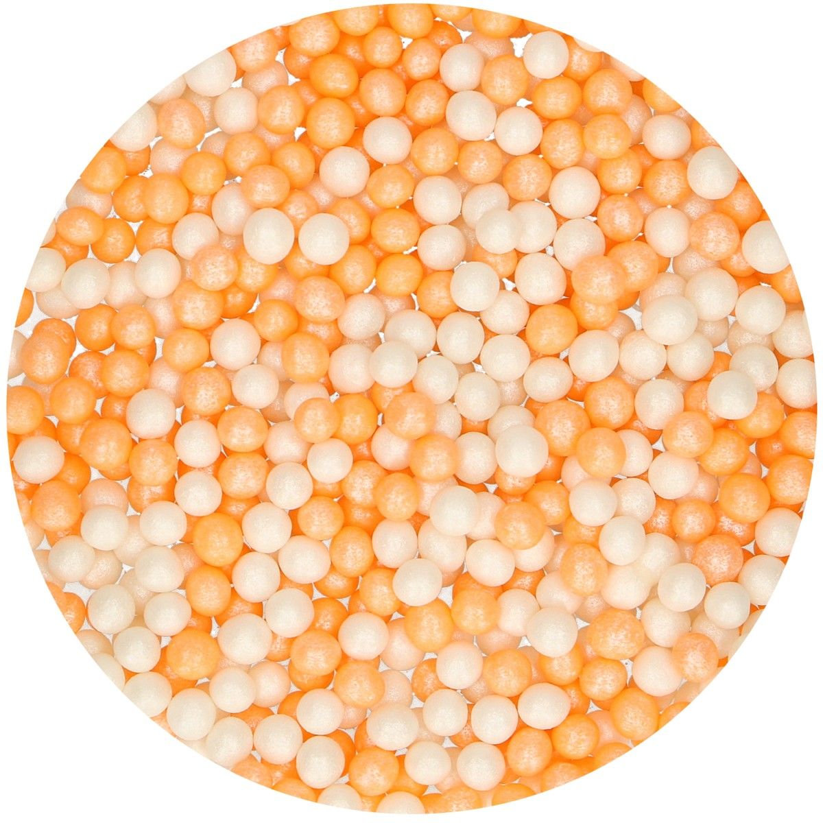 Funcakes zachte pearls orange/ white 60g