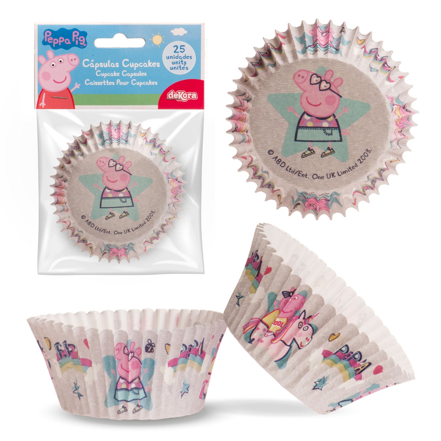 Peppa big baking cups 25 stuks