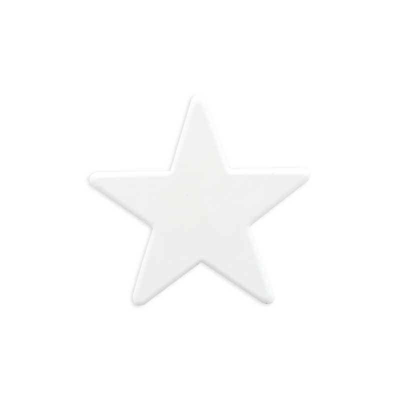 Chocolade Ster 2,5 cm snowwhite